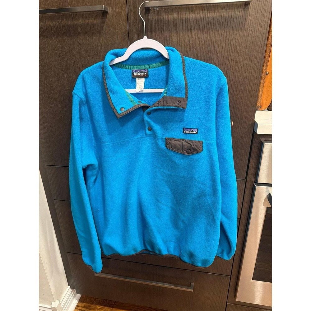 Patagonia Lightweight Synchilla Snap-T Pullover blue women's XL